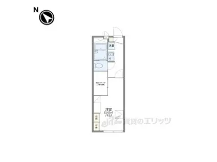 レオパレス 州見台(1K/1階)の間取り写真