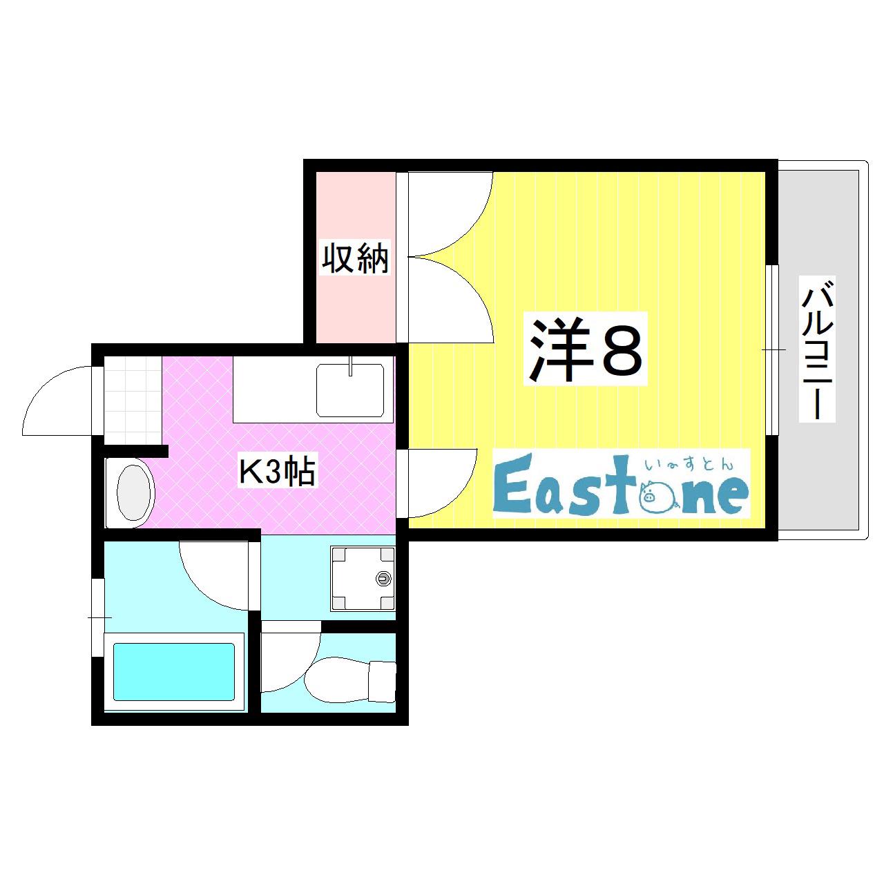 F・アネックス(1K/3階)の間取り写真