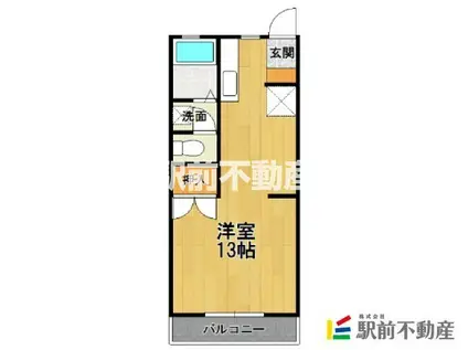 メゾンそよ風(ワンルーム/1階)の間取り写真