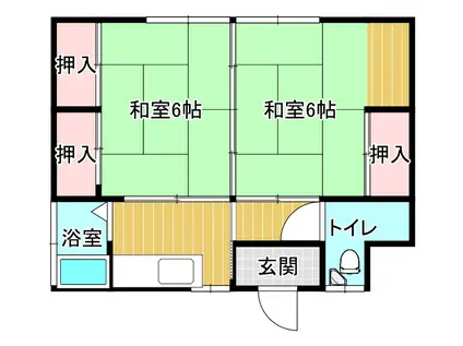 すみれ荘(2K/1階)の間取り写真