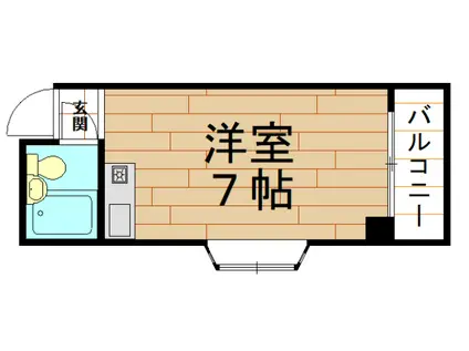 ハイツ當里家(ワンルーム/3階)の間取り写真