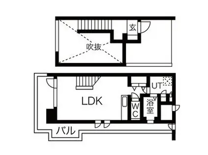 プレジール三ノ宮3(ワンルーム/10階)の間取り写真