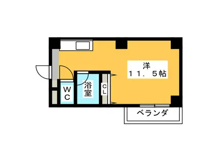 ESPOIR板屋(ワンルーム/5階)の間取り写真