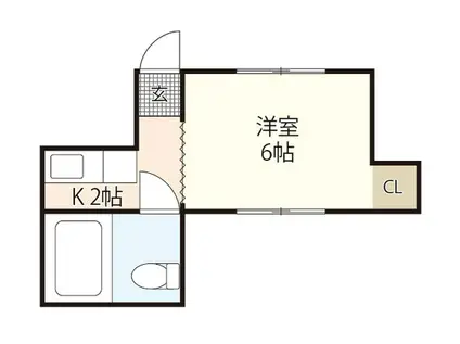 伊佐木ビル(1K/4階)の間取り写真