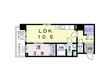 アルテミスコート(1LDK/2階)の間取り写真
