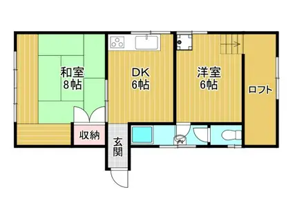ファミールHIRO A(2DK/1階)の間取り写真