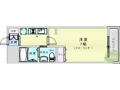 エステムコート新大阪10ザゲート(1K/9階)の間取り写真