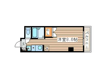 木町通TKビル(1K/3階)の間取り写真