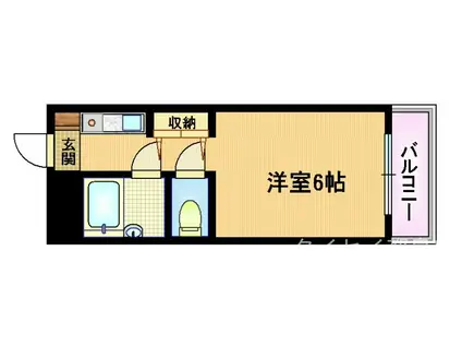 パレス新森(1K/6階)の間取り写真