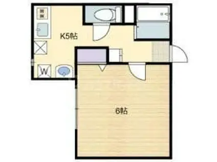 カシータ松戸(1K/3階)の間取り写真