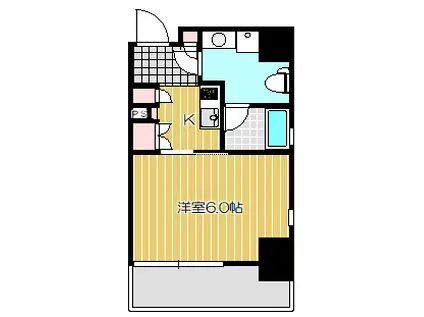 ブラウ戸越銀座スカイ(1K/8階)の間取り写真