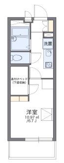 レオパレスイルニードII(1K/3階)の間取り写真