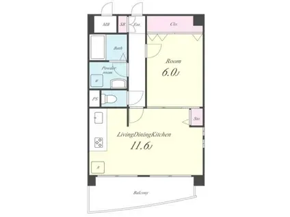 グラン・エスプリ(1LDK/2階)の間取り写真