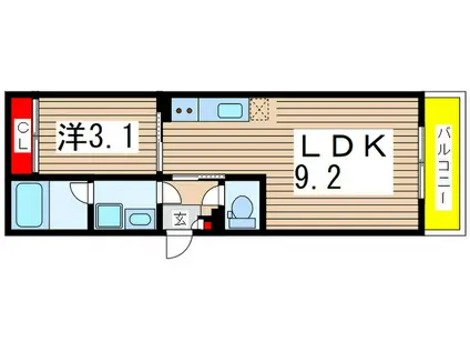 REGALEST ASTERMN(1LDK/2階)の間取り写真