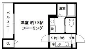 アミル中十条(1K/2階)の間取り写真