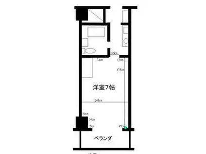 シェルマン則武(1K/6階)の間取り写真