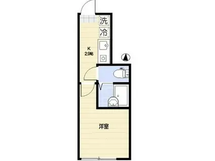 アイコート代々木(1K/1階)の間取り写真