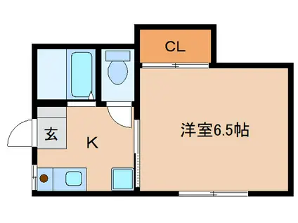 ハイツあかつき (1K/1階)の間取り写真