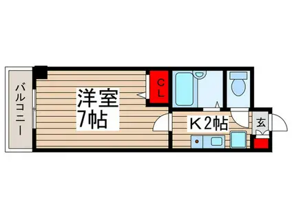 CASSIA南行徳(1K/5階)の間取り写真