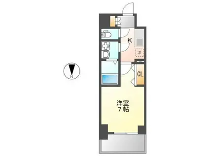 S-RESIDENCE名駅ノースII(1K/6階)の間取り写真