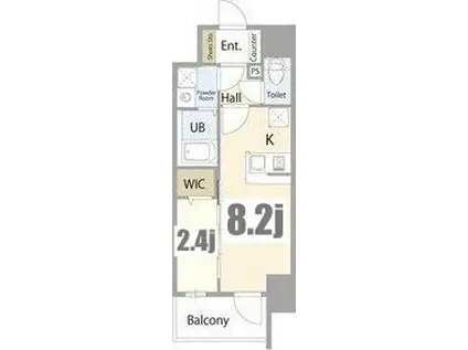 エスリード金山ル・グラン(1LDK/7階)の間取り写真