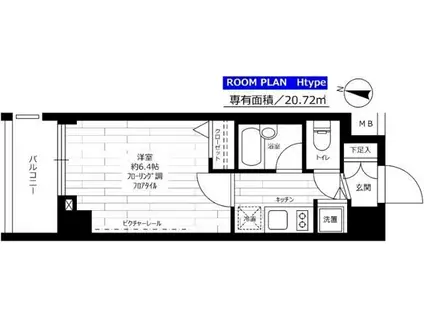ステージファースト西大井二番館(1K/3階)の間取り写真