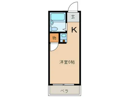 メゾンエトワール(1K/4階)の間取り写真