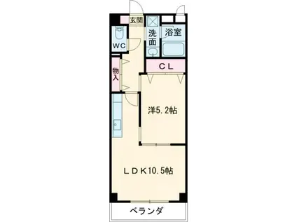フォレストヴィラ別所町(1LDK/1階)の間取り写真