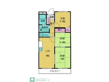 メゾンサンパーク(3LDK/1階)の間取り写真