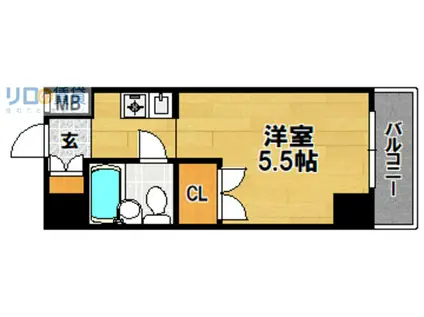 ドリームハイツ(1K/1階)の間取り写真