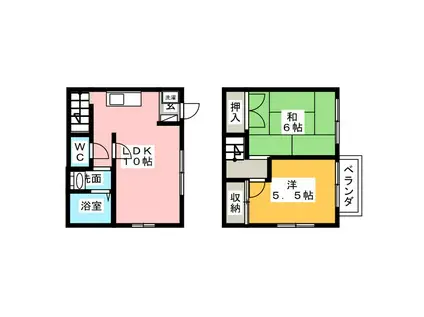 リモージュII(2LDK/2階)の間取り写真