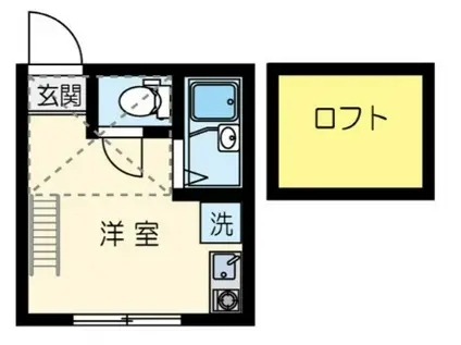 マーベラス国分寺本多(ワンルーム/1階)の間取り写真