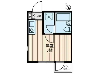 ダイヤモンドレジデンス西日暮里第ニ(ワンルーム/1階)の間取り写真