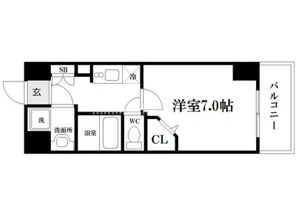 J-BRIGHT UMEDA KITA(1K/2階)の間取り写真