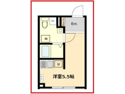 エイチダブリュー・ヒルズ町屋II(ワンルーム/3階)の間取り写真