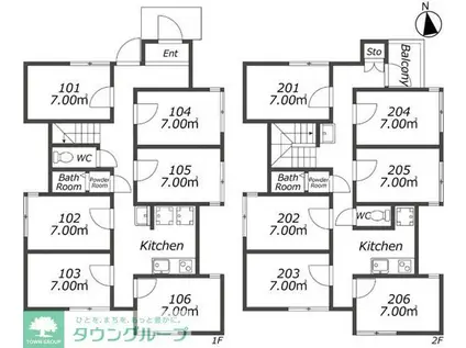 TOKYOβ三軒茶屋1 1棟貸し (ワンルーム/1階)の間取り写真