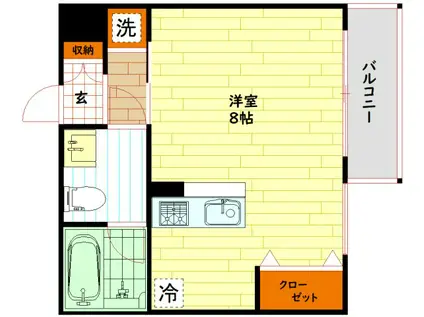 ラナップスクエア南森町NEXTSTAGE(1K/5階)の間取り写真