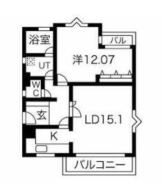 クインテット原宿(1LDK/2階)の間取り写真