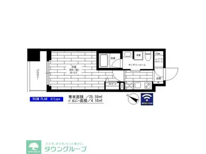 ステージグランデ日本橋人形町(1K/5階)の間取り写真