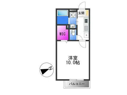 プルミエールA棟(1K/1階)の間取り写真