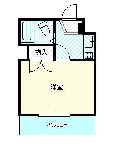 見室不動産ビル(1K/3階)の間取り写真