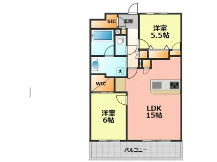 GRAN MONSILVA(2LDK/4階)の間取り写真