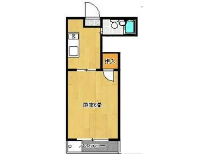 コート藤塚I(1K/1階)の間取り写真