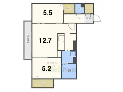 アクア美園(2LDK/3階)の間取り写真