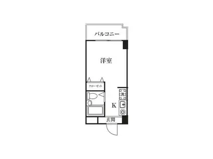 エクセラン西八王子(1K/3階)の間取り写真