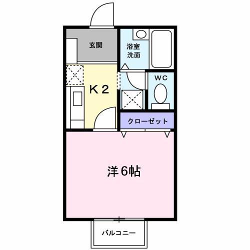 JR予讃線 讃岐塩屋駅 徒歩23分 2階建 築25年(1K/1階)の間取り写真