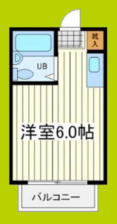 清水728ハイツ(ワンルーム/2階)の間取り写真