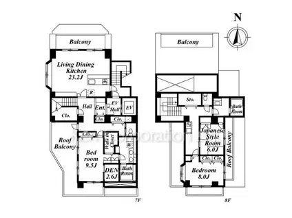KO-MA DI LUSSO(3SLDK/7階)の間取り写真