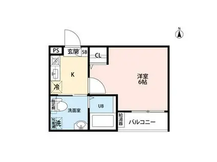 CRASTINE名楽町(1K/1階)の間取り写真