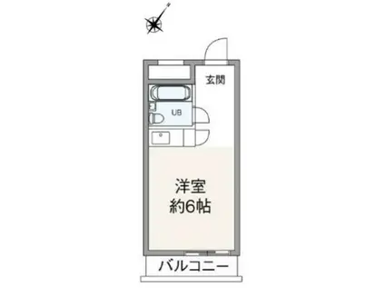 ハイシティ祐天寺(1K/4階)の間取り写真